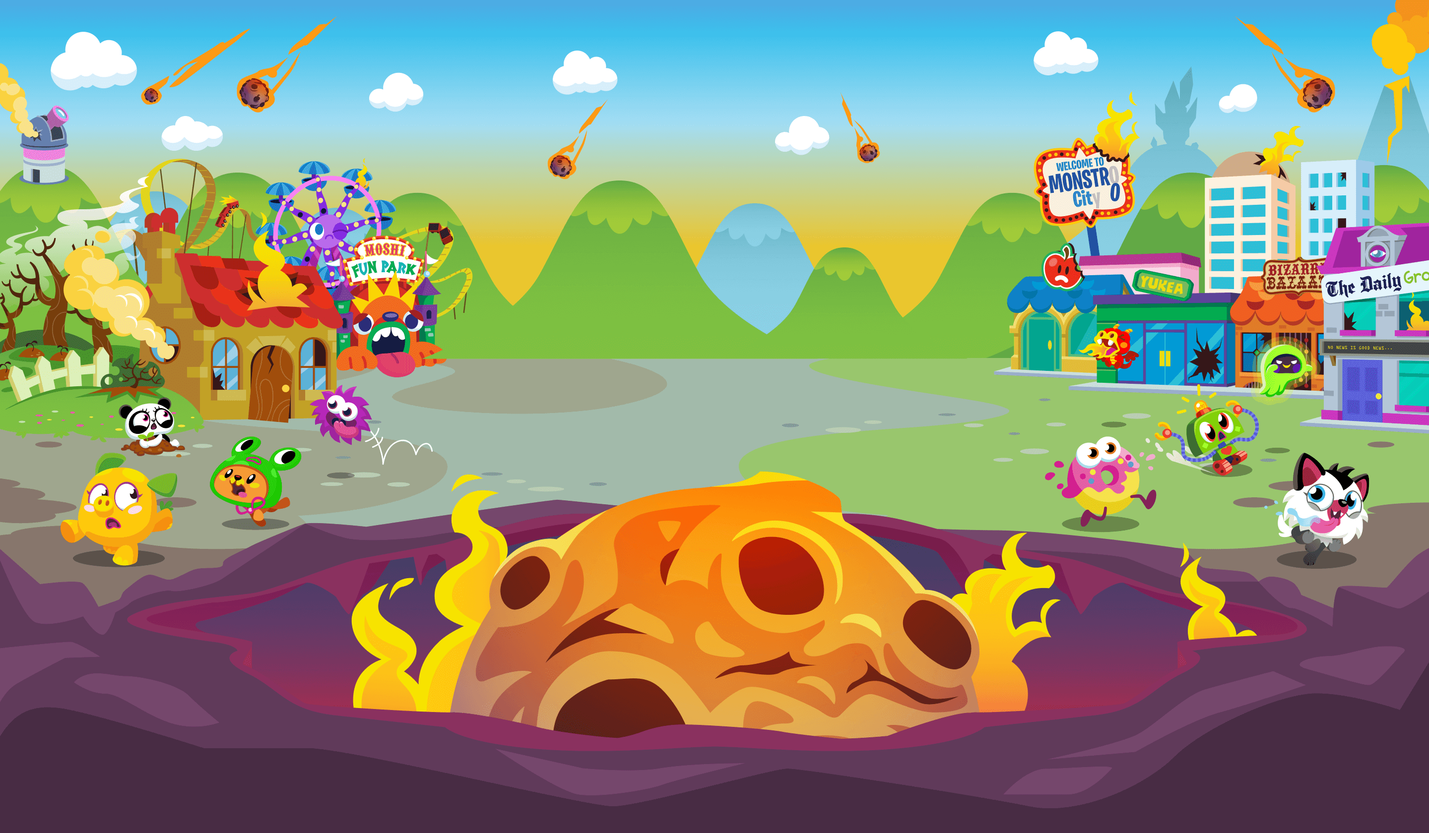 coloring pages monsters 60 Kawaii Monsters Cute & Simple Coloring Pages - Instant Download